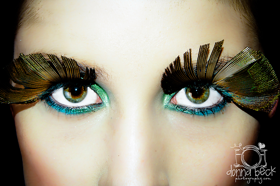 Peacock Eyelash Model Shoot | Donna Beck Photography