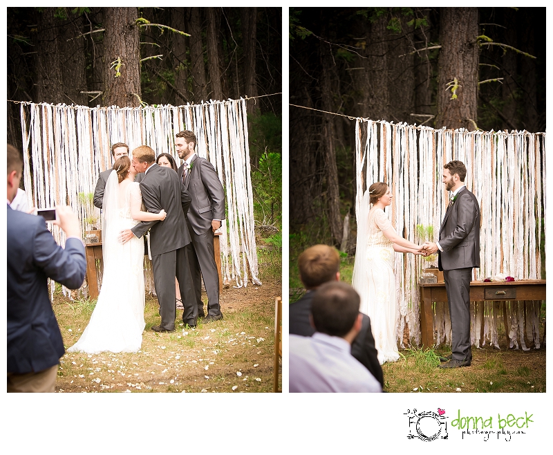 Evergreen Lodge, Wedding, Sacramento Wedding Photographer, Donna Beck Photography, outside ceremony, trees