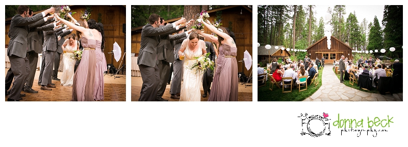 Evergreen Lodge, Wedding, Sacramento Wedding Photographer, Donna Beck Photography, outside reception, grand entrance