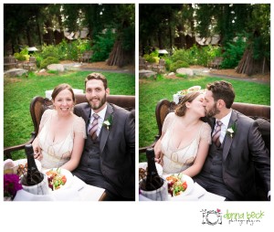 Evergreen Lodge, Wedding, Sacramento Wedding Photographer, Donna Beck Photography, outside reception, cute couples chair