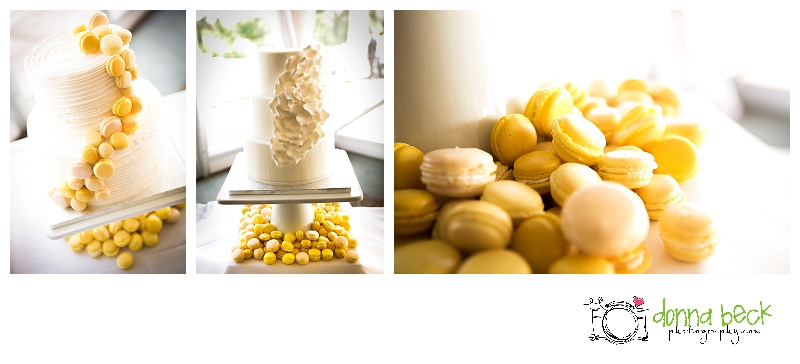 Cakes by Rebecca, macroons, yellow, Morgan Creek Golf Club Wedding, Donna Beck Photography, Sacramento Wedding Photographer