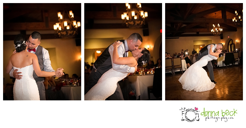 Catta Verdera Country Club, Lincoln Wedding Photographer, Donna Beck Photography, formal pictures, golf course, first dance, dip, kiss